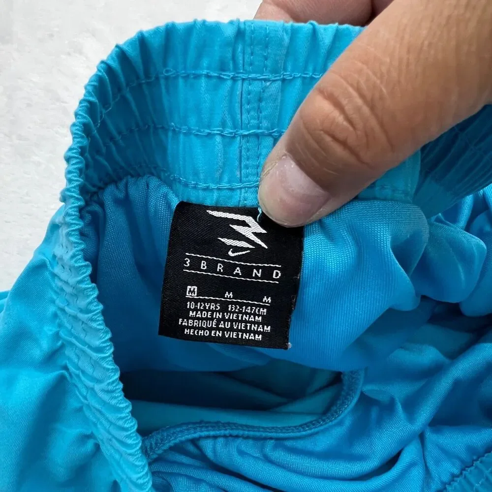 Nike 3 Brand Blue Swim Board Shorts Lined Boy's M 10-12y